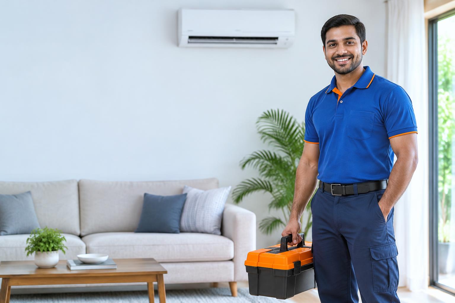 Smart Fix home service professional in a modern home
